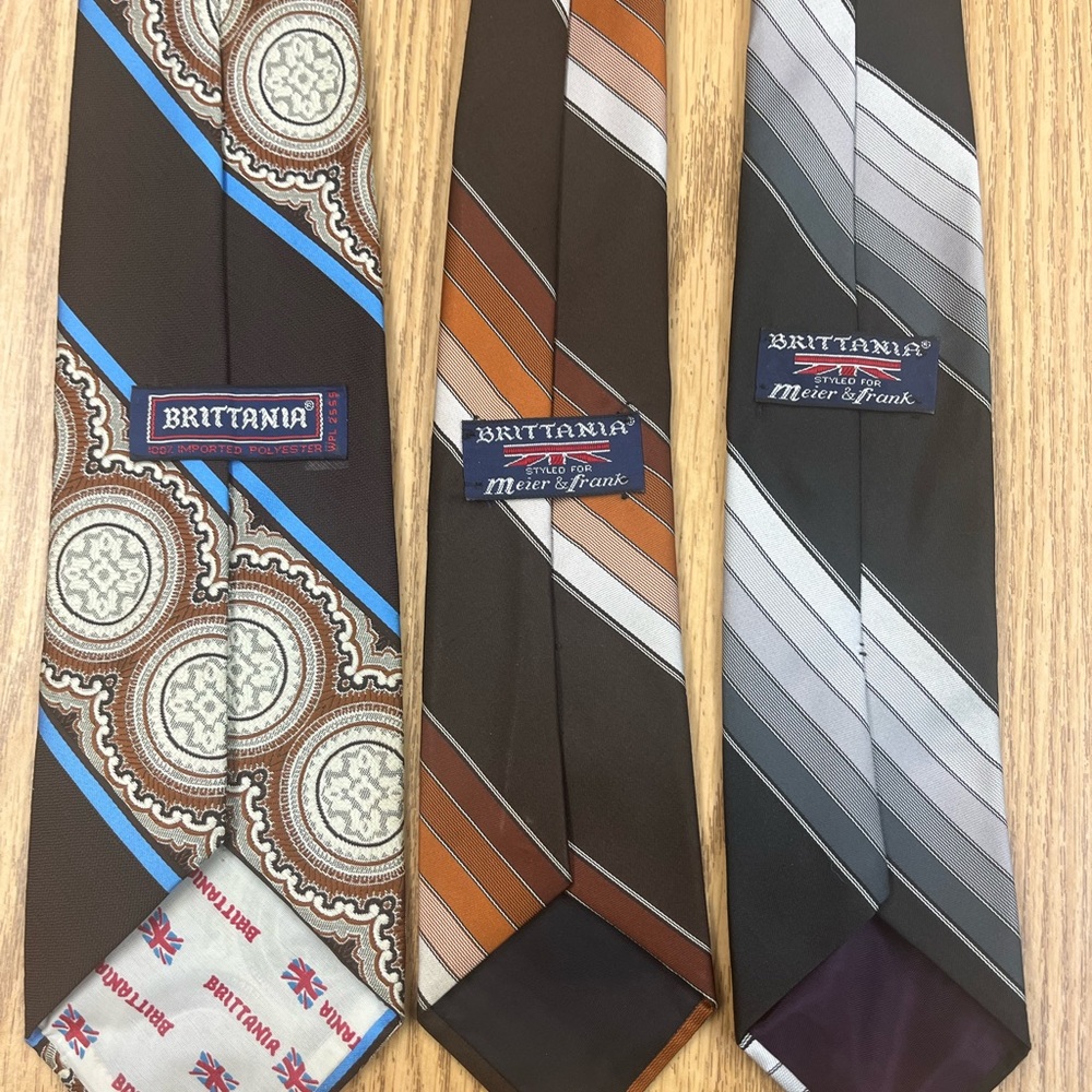 Tie Mens Necktie Vintage Brittania for Meier & Frank - Picture 5 of 8